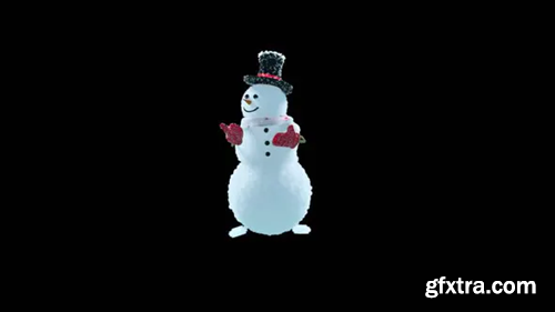 Videohive Snowman Dancing HD 29722677