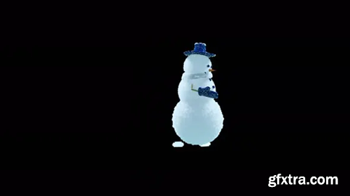 Videohive Snowman Dancing 4K 29779524