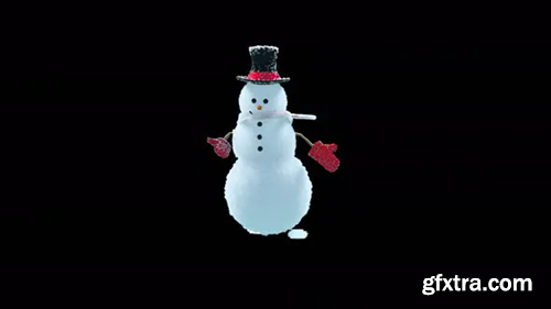 Videohive Snowman Dancing 4K 29779528