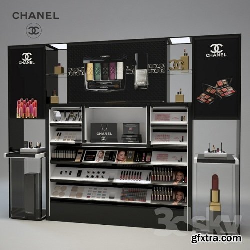 Chanel Cosmetics Display 3D Model