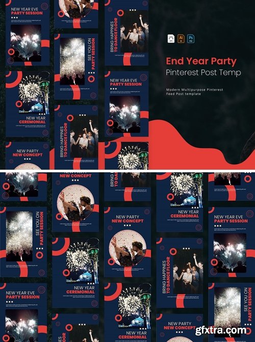 End Year Party | Pinterest Post Template