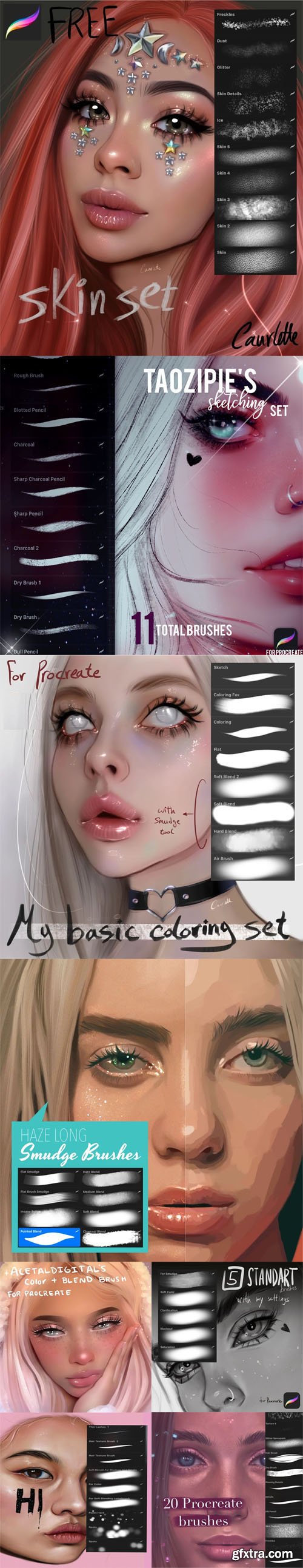 Awesome Skin & Painting Brushes for Procreate