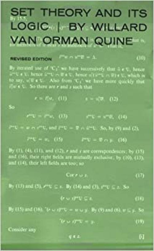Set Theory and Its Logic, Revised Edition