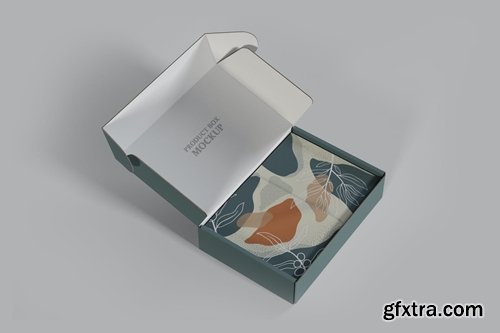 Product Box Mockup with paper