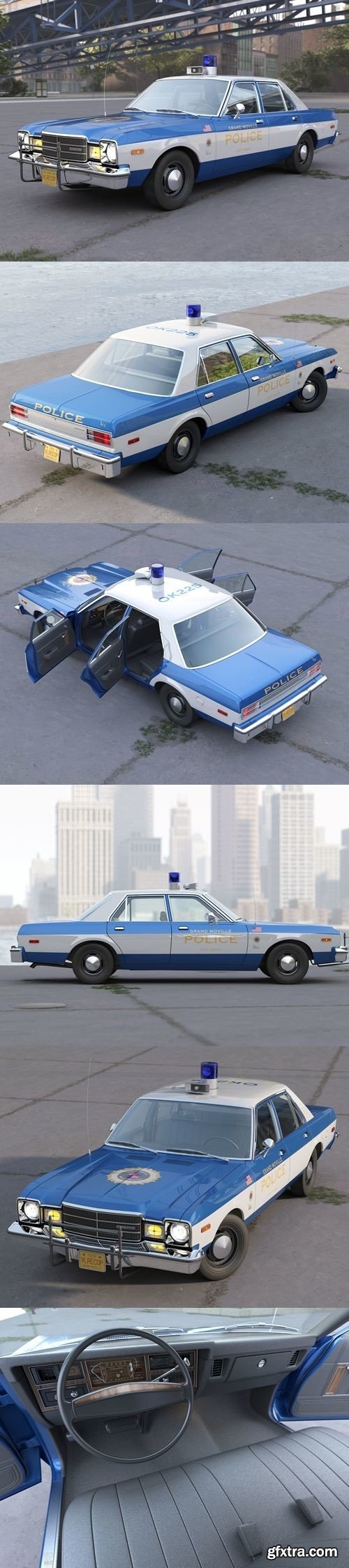 AMC Matador Police 1972 3D Model