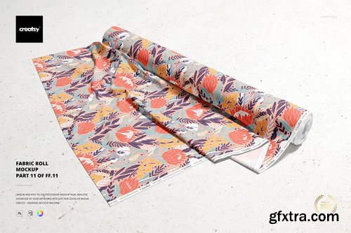CreativeMarket - Fabric Roll Mockup - 5723146