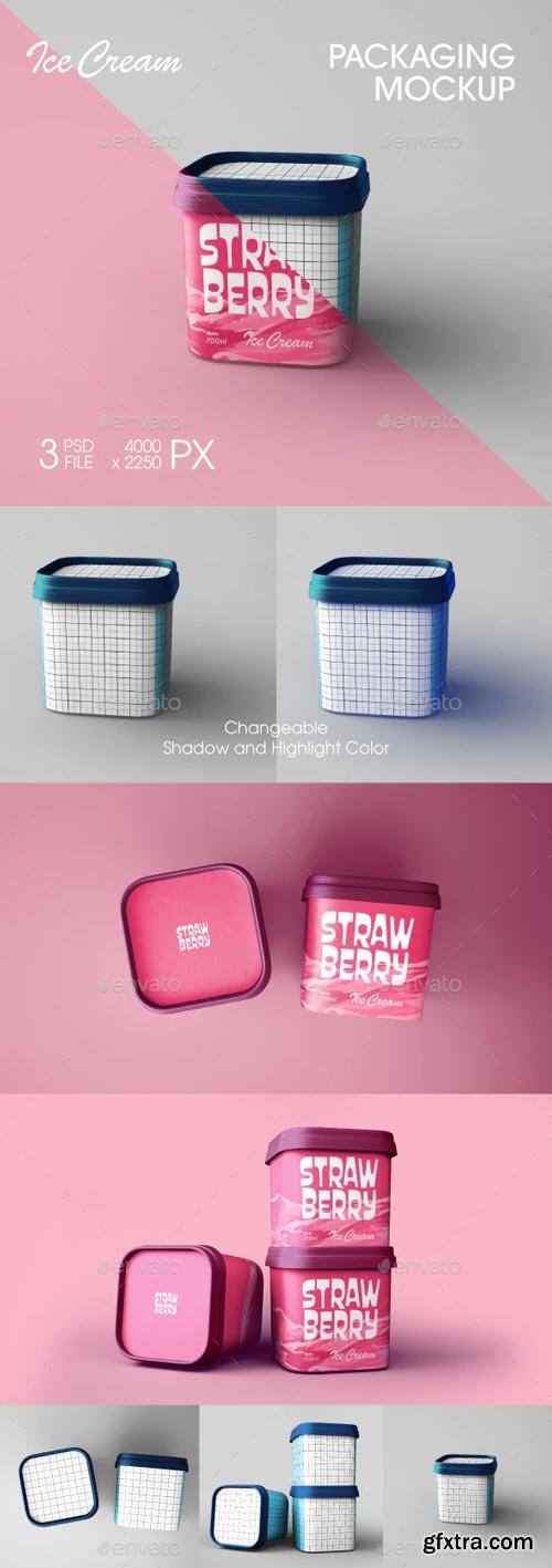 GraphicRiver - Ice Cream Packaging Cube Mockup - 29521071