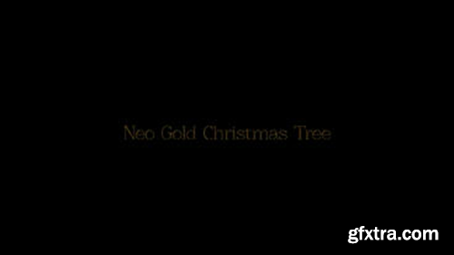 MotionElements Neo Gold Christmas Tree 14123074