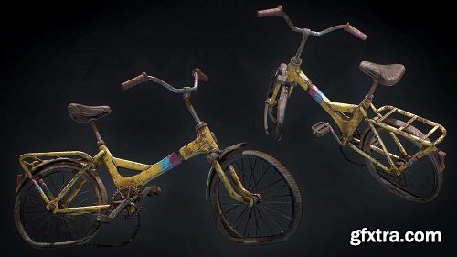 Old Rusted Bike 3D model