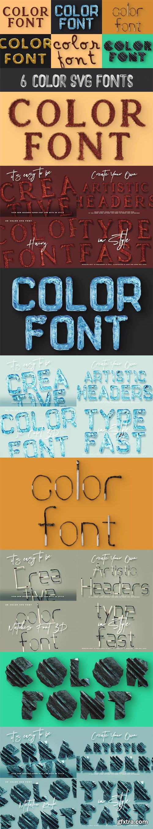 6 Color SVG Fonts