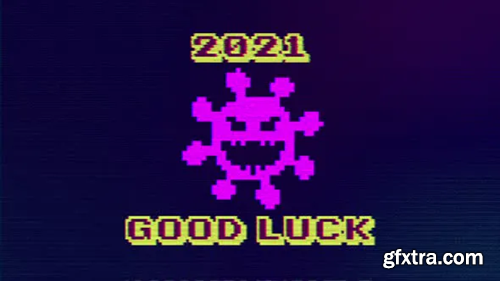 Videohive Covid19 Arcade Game Space Invaders New Years Greeting 2021 29835998