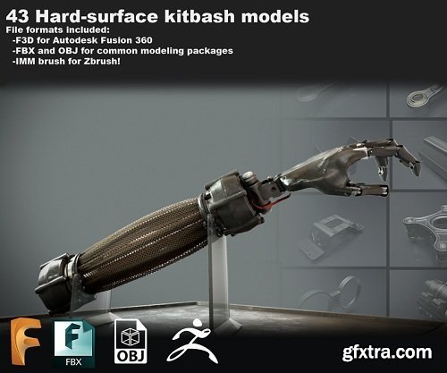 Sci-fi Kitbash Set – Fusion 360 – Zbrush 3D Model