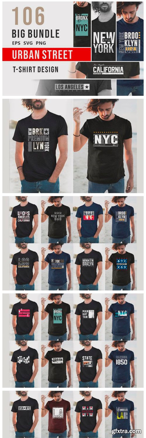 Urban Street T-shirt Design Bundle 6726832