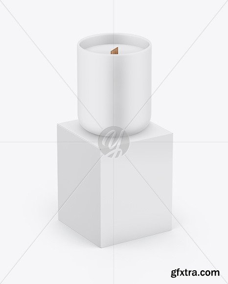 Paper Box W/ Matte Candle Mockup 72872