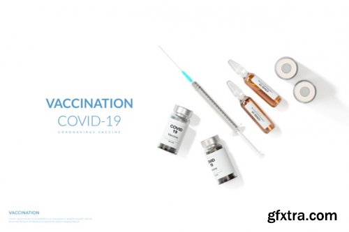 Vaccination coronavirus vaccine covid 19 Mockup