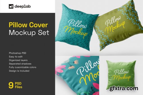 CreativeMarket - Pillow Cover Mockup Set | Textile 5715540