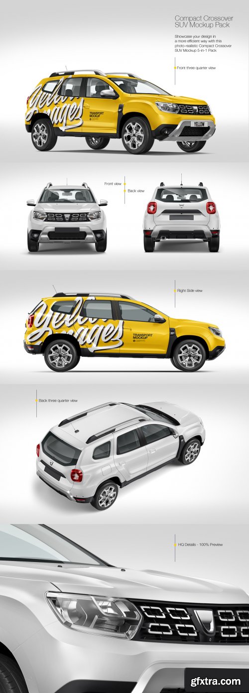 Compact Crossover SUV Mockup Pack 72594