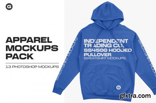 CreativeMarket - Independent SS4500 Hooded Mockups 5596372