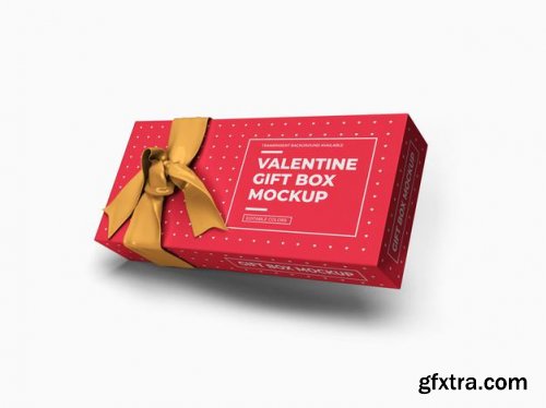 Valentine gift box mockup