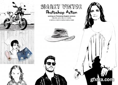 CreativeMarket - Smart Vector Photoshop Action 5670471