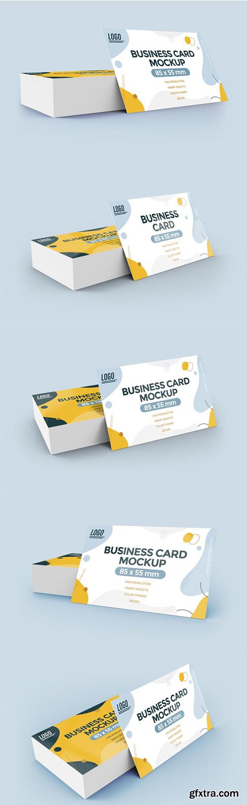 Flat business card mockup