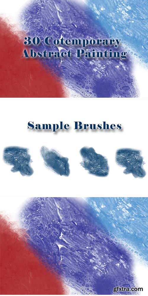 30 Cotemporary Abstract Painting Brushes