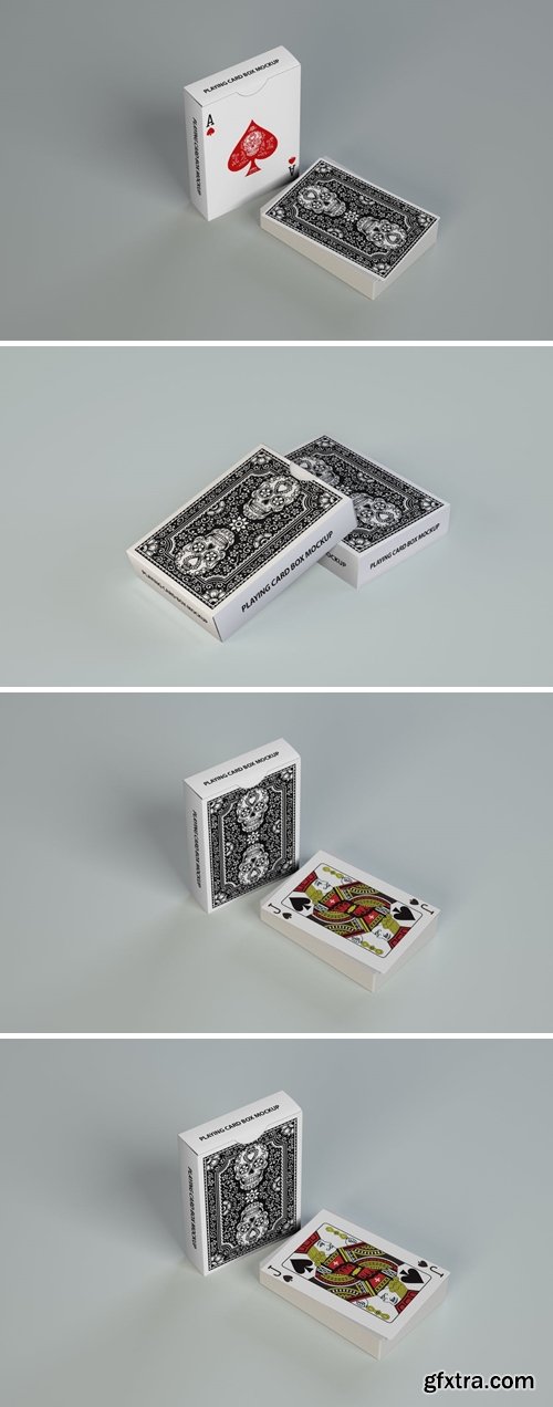 Casino Playing Cards Box Mockup