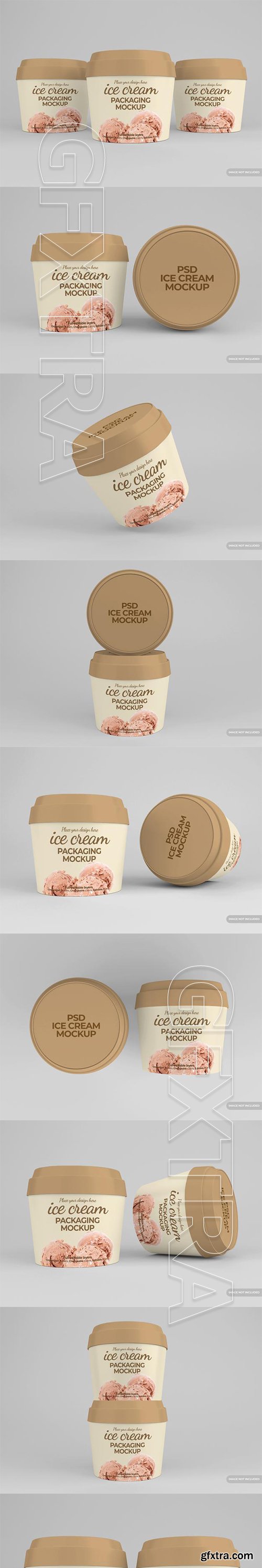 Ice cream packaging mockup