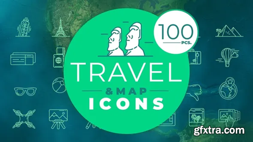 Videohive Travel And Map Icons Pack 29911619