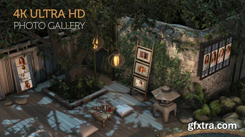 Videohive Photo Gallery in a Garden at Night 29946945