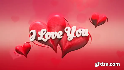 Videohive Animated closeup I Love you text and motion romantic heart on Valentine day shiny background 29943163