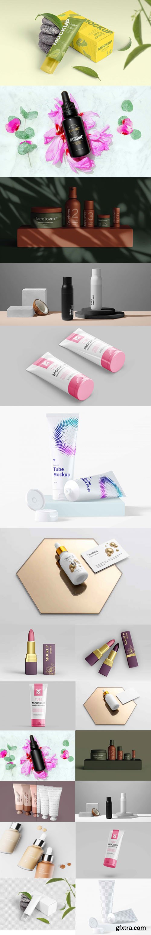 Cosmetic Products PSD Mockups Templates Collection