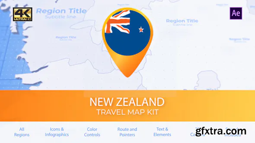 Videohive New Zealand Map - New Zealand Travel Map 29936255