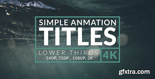 Videohive 40 Animation Titles & Lower Thirds - 4k 18262377
