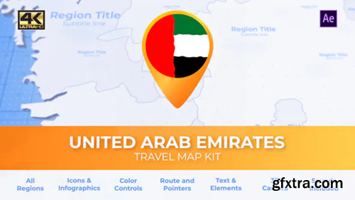 Videohive United Arab Emirates Map - Emirates UAE Travel Map 29973922