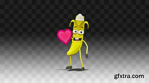 Videohive Banana Gives Love Heart 29391934