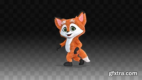 Videohive Little fox walks and looks around 29960341
