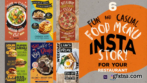 Videohive Fun Casual Food Menu Instagram Stories 29986570