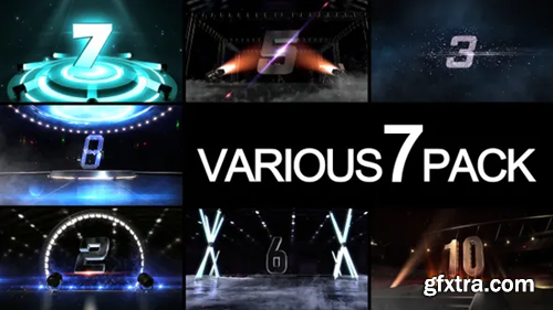 Videohive Various Countdown - 7 different countdown 25733240