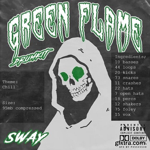 Sway55 Sway Green Flame DRUMKIT