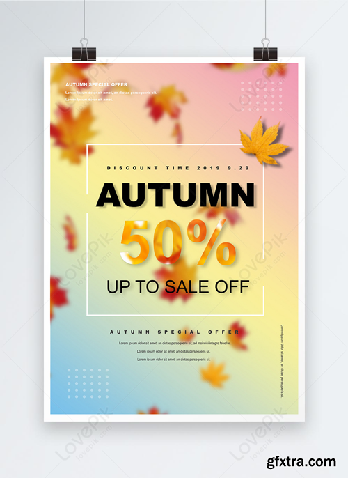 fashion modern minimalist color gradient autumn creative promoti