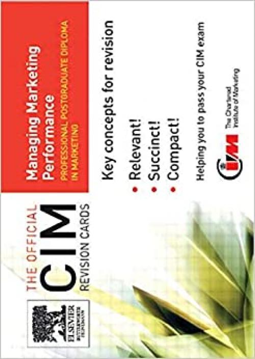 CIM Revision Cards: Managing Marketing Performance
