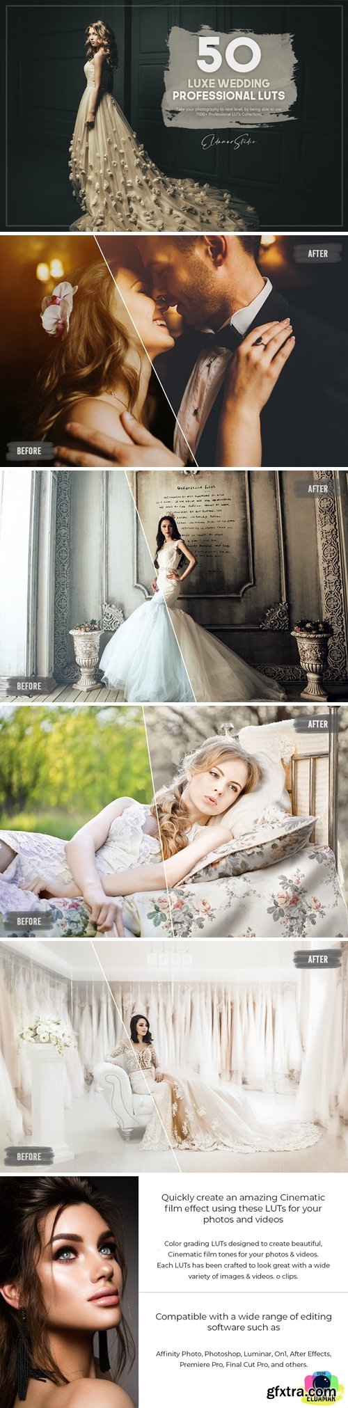50 Luxe Wedding LUTs Pack