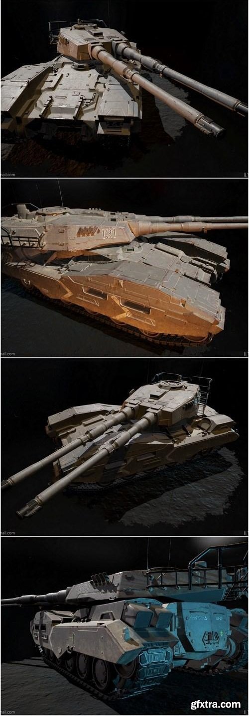 EFGF M61A5 Main Battle Tank 3D Model