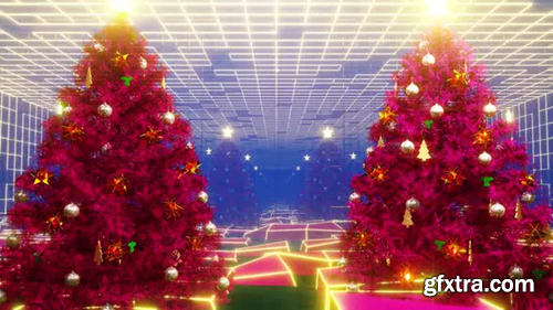 Videohive Festival For Christmas Tree Decorated In Carnival 04 HD 29747357