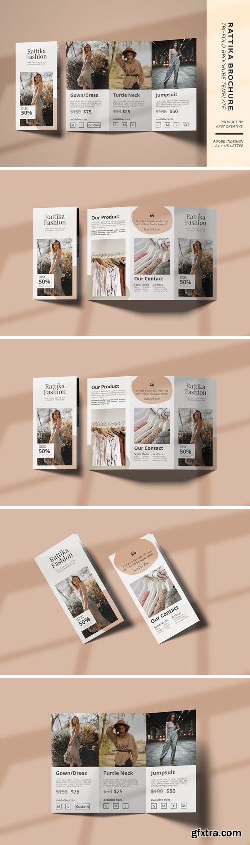 Fashion Lookbook Trifold Brochure