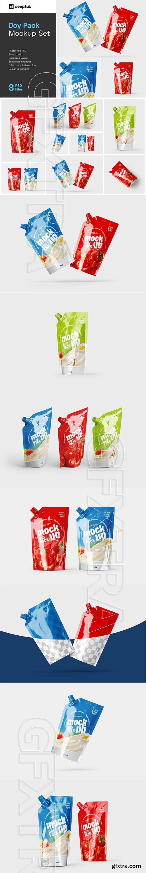 CreativeMarket - Doypack Packaging Mockup Set | Pouch 5797276