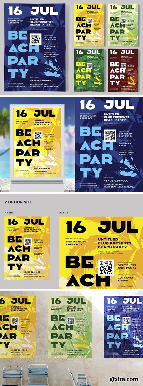 Beach Party Poster Template