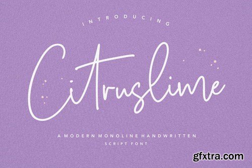 Citruslime Signature Font