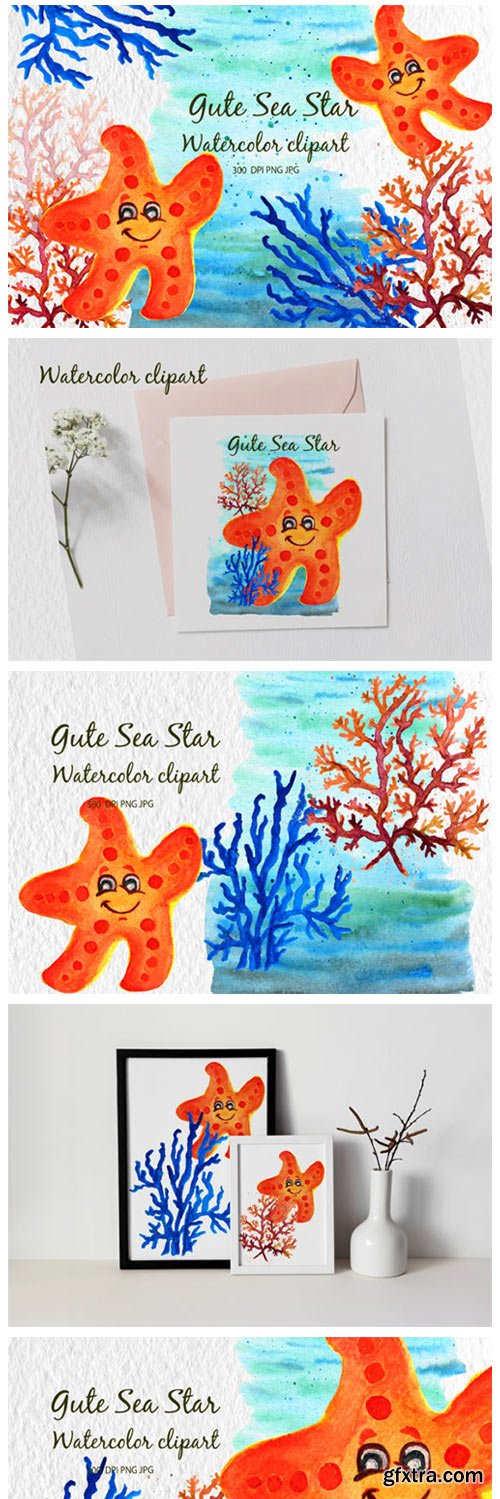 Corals Clip Art for Kids Watercolor Sea 8099997